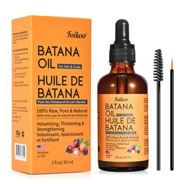 FOIKOO Batana Oil bottle top view showing pure Honduran formula for nourished hair