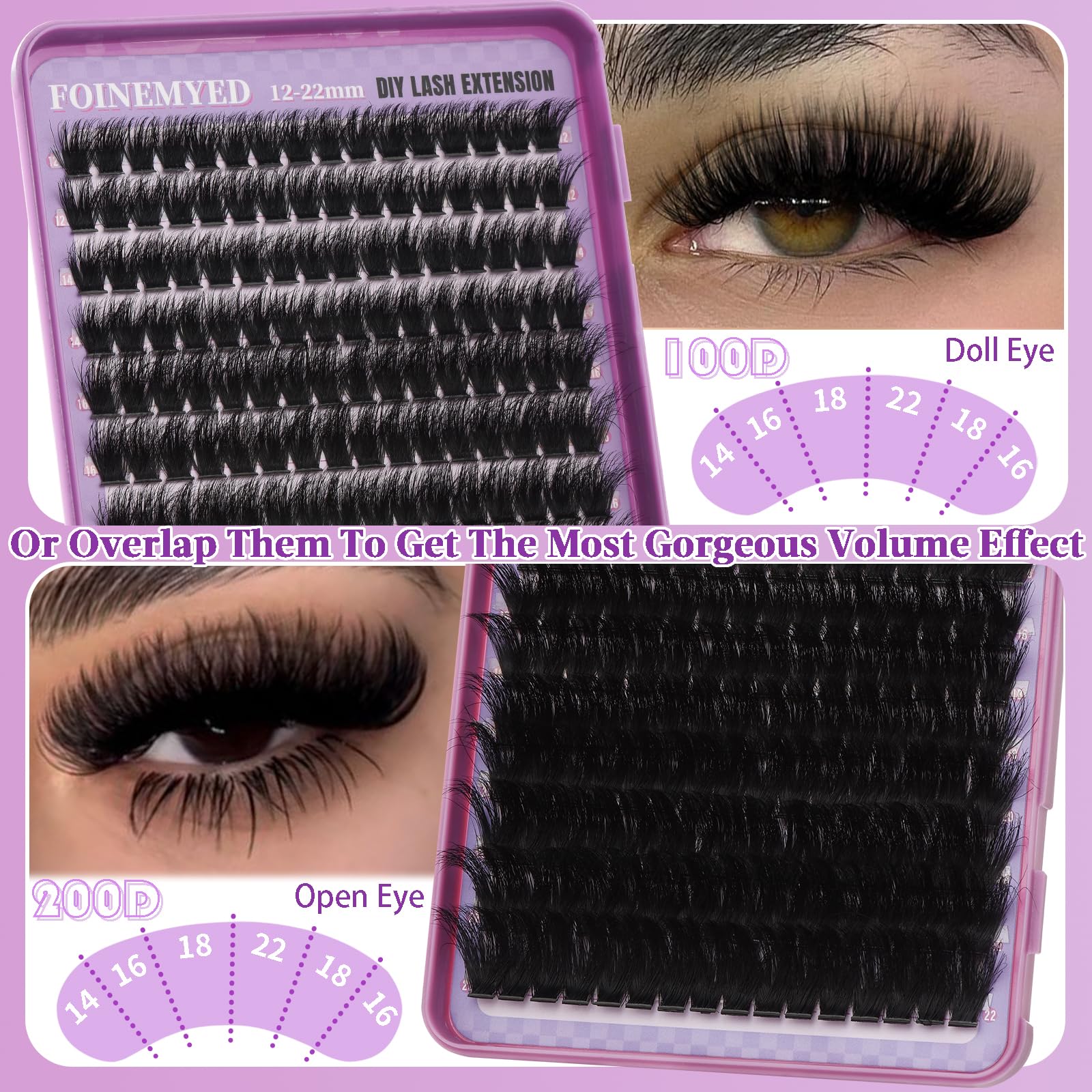 foinemyed 16 mm, estilo suave con definición para ojos más luminosos.