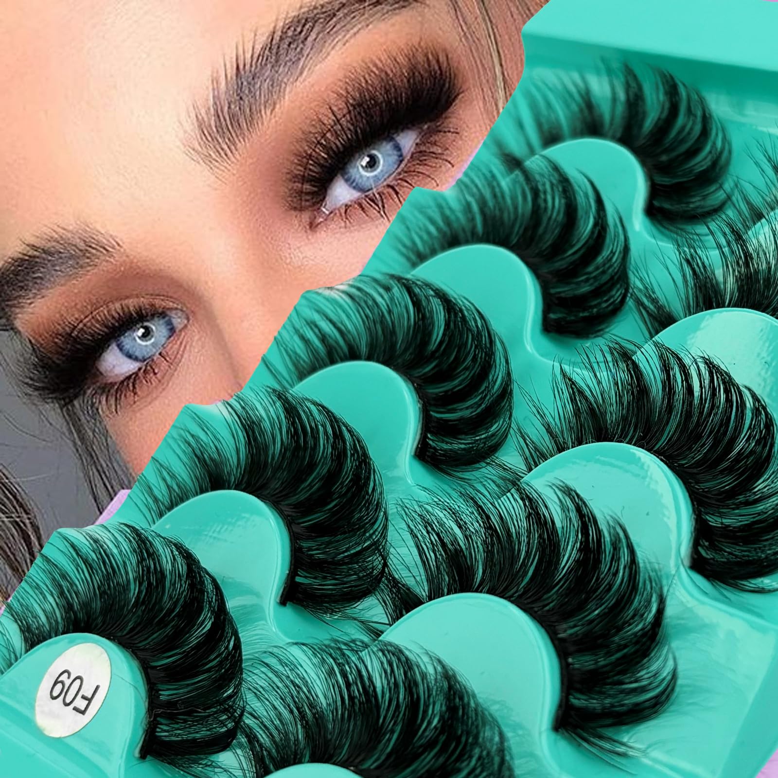 FOINEMYED pestanas mink curva en D para volumen natural