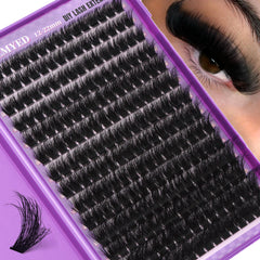 Pestañas FOINEMYED mega volumen 180D 12-22mm para aspecto dramático