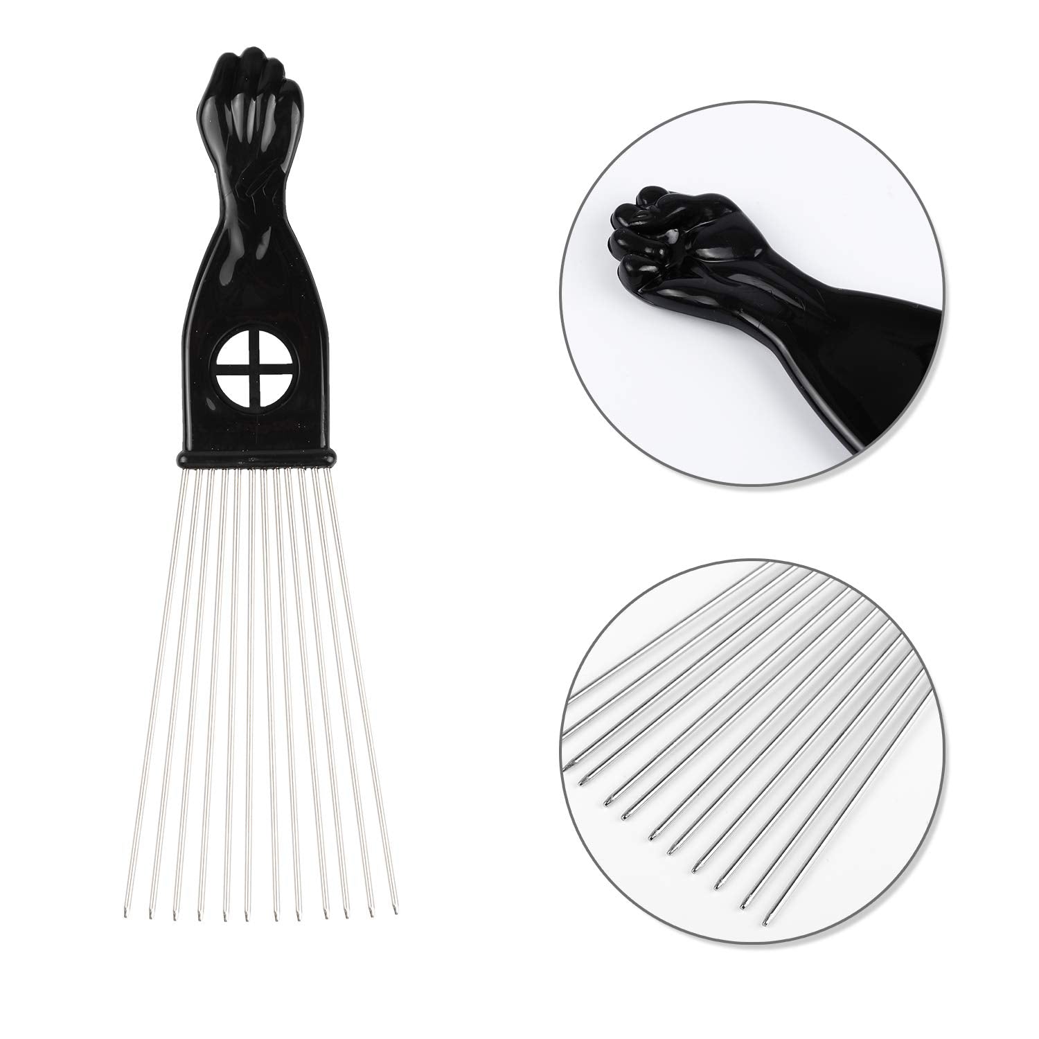 Peine Folansy negro, diseño elegante y práctico para uso diario.