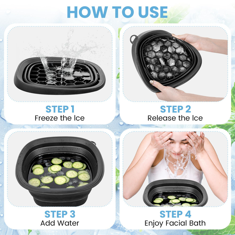 Foldspark tazón plegable, diseño portátil, ideal para spa en casa o viaje.
