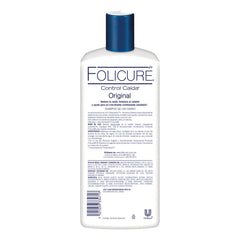 Folicure Original Shampoo textura cremosa para una experiencia de lavado agradable.
