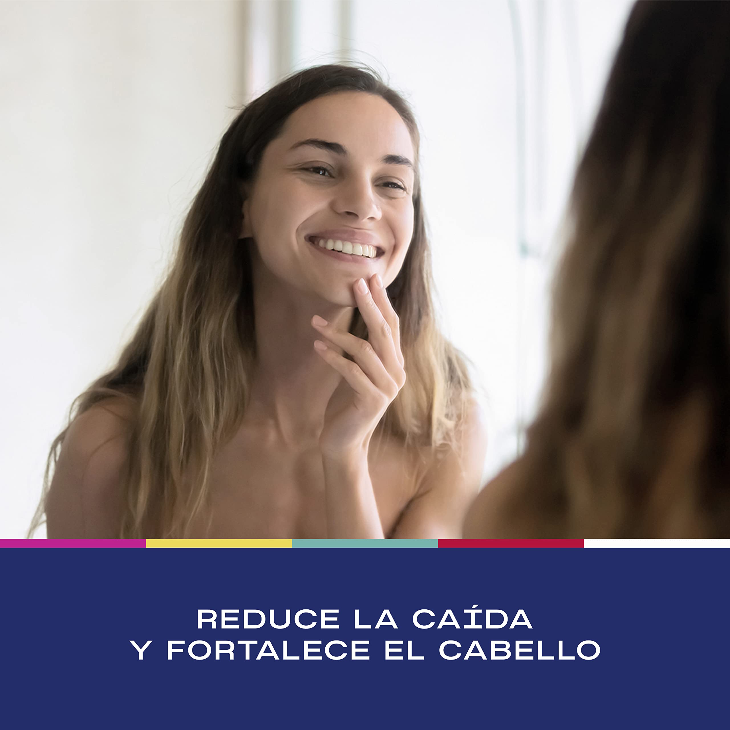 Folicure Shampoo cabello dañado con brillo, aspecto lustrado.