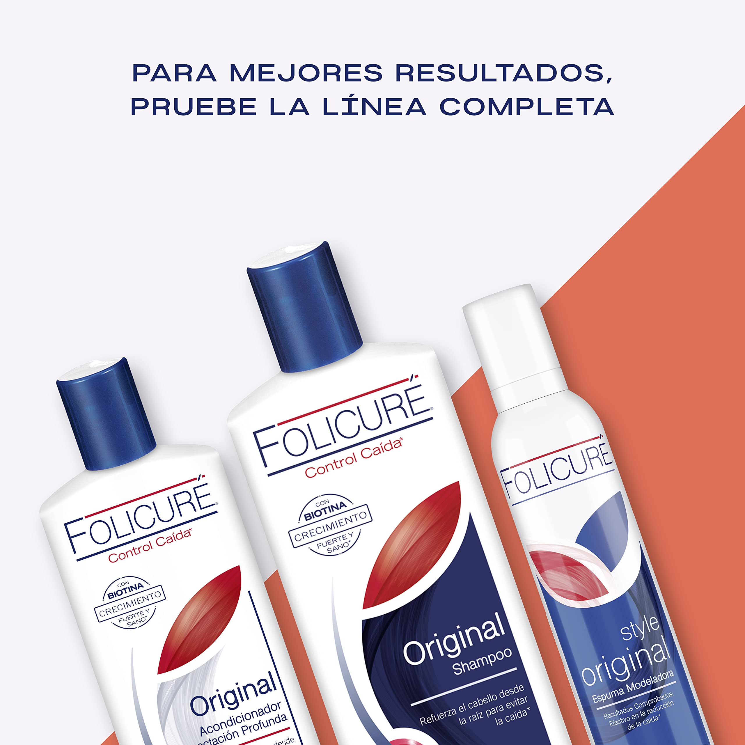 Folicure Shampoo cabello mojado, listo para peinar tras el lavado.
