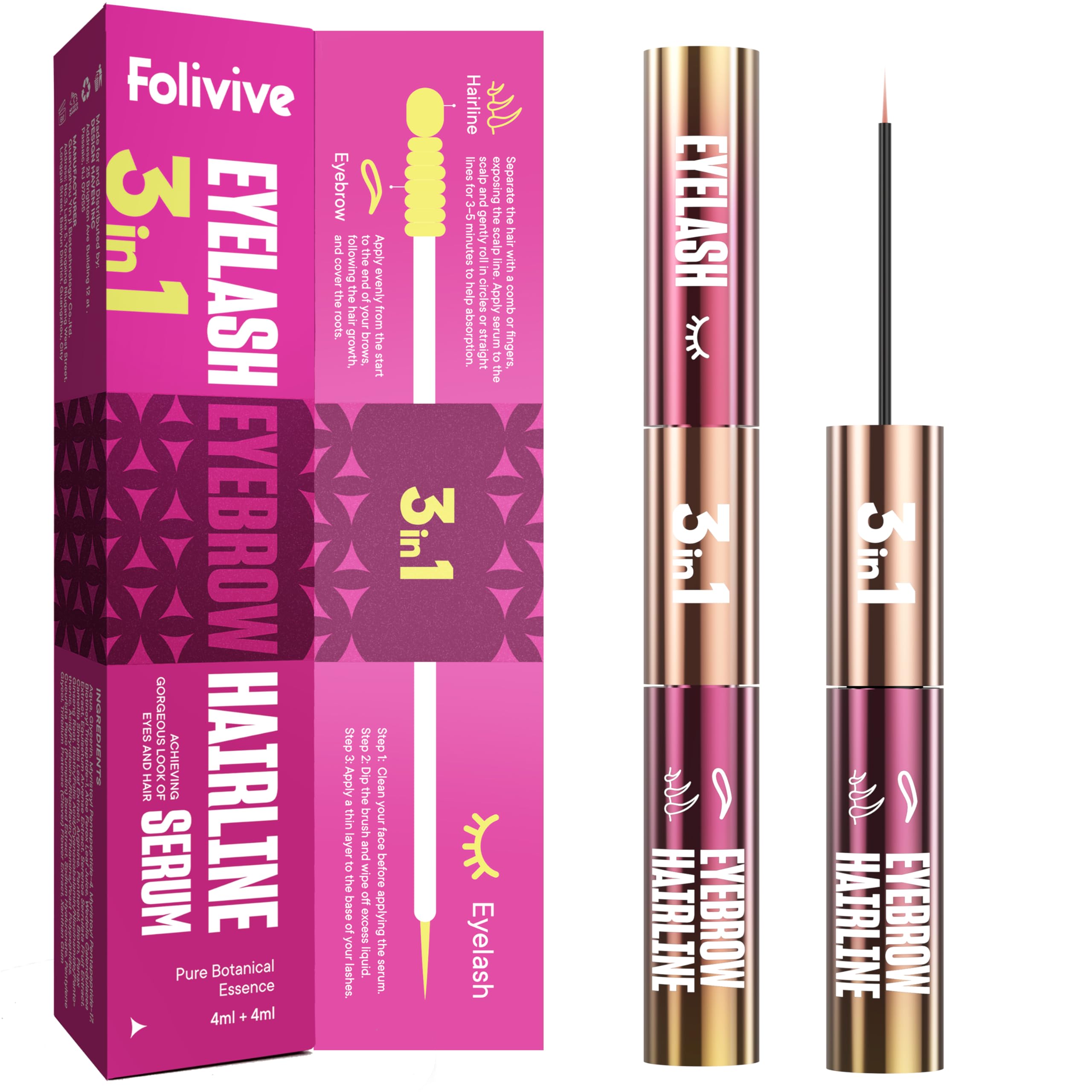 Folivive Serum pestanas: crecimiento natural y definición.