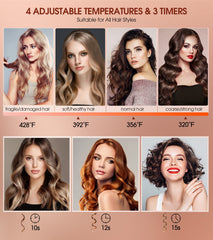 Follexmoe rizador con 4 niveles de temperatura para diferentes tipos de cabello.