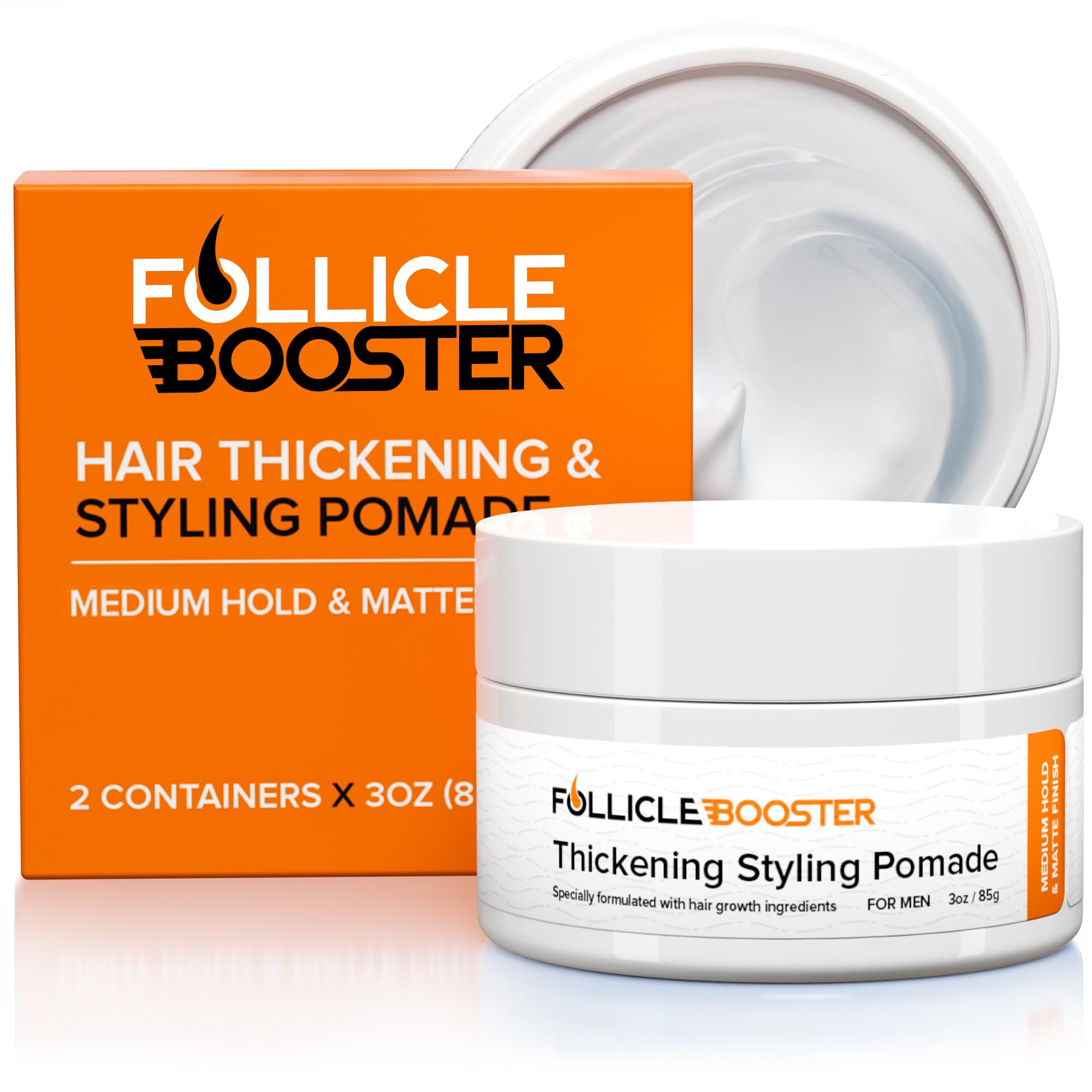 FOLLICLE BOOSTER pomada: empaque práctico para uso diario.