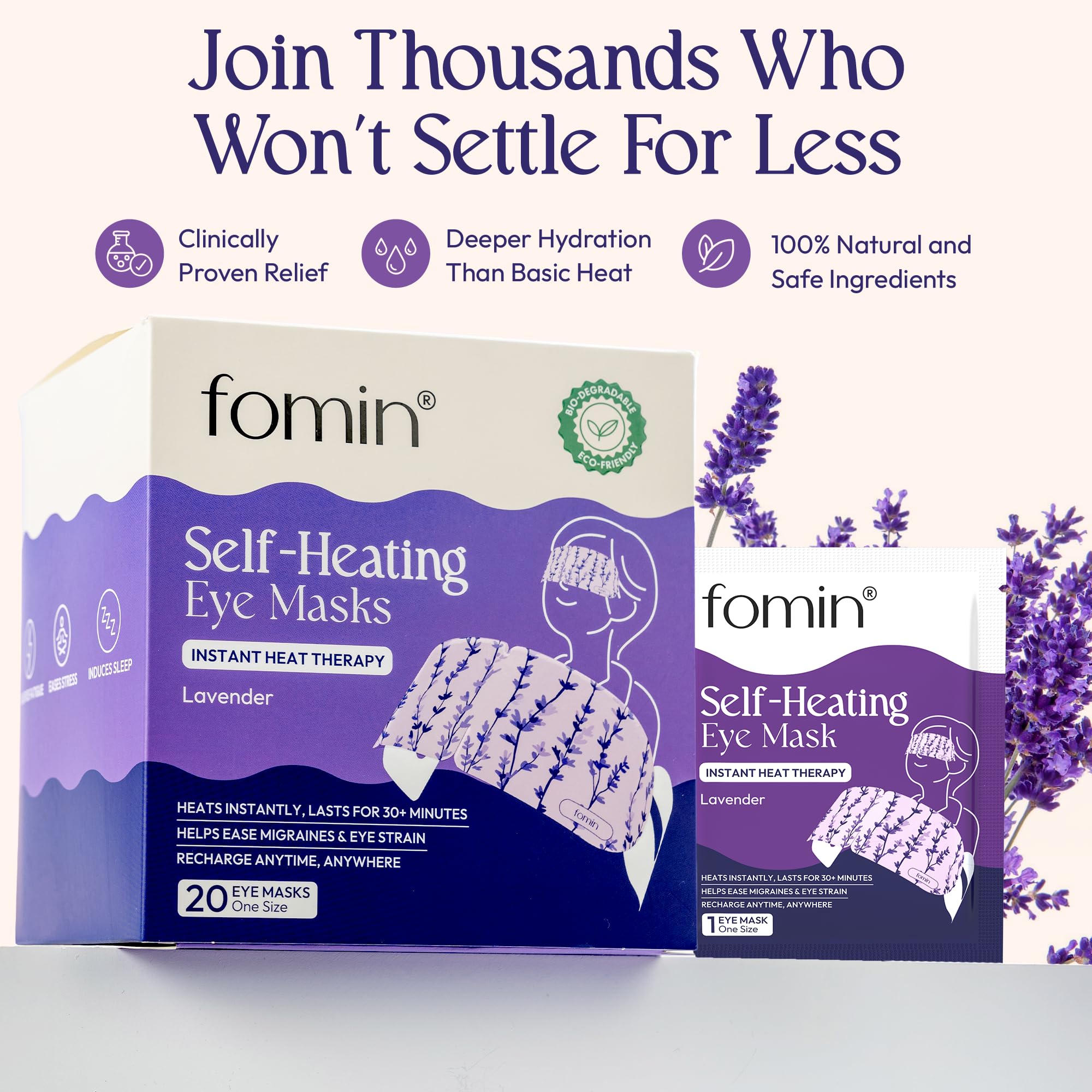 Envase desechable FOMIN para uso diario y viajes.