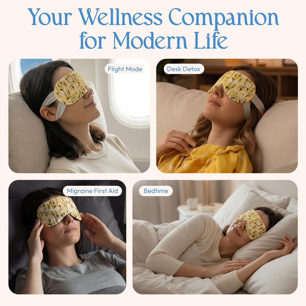 FOMIN mascarilla para ojos, ganchos elásticos ajustables para un ajuste cómodo.