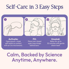 Calor suave FOMIN de 104-113 fahrenheit para un cuidado ocular cómodo.