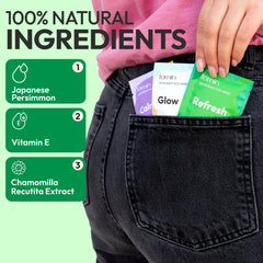 FOMIN: variedad de cinco aromas suaves con vitamina E y aloe vera para cuidado de la piel.