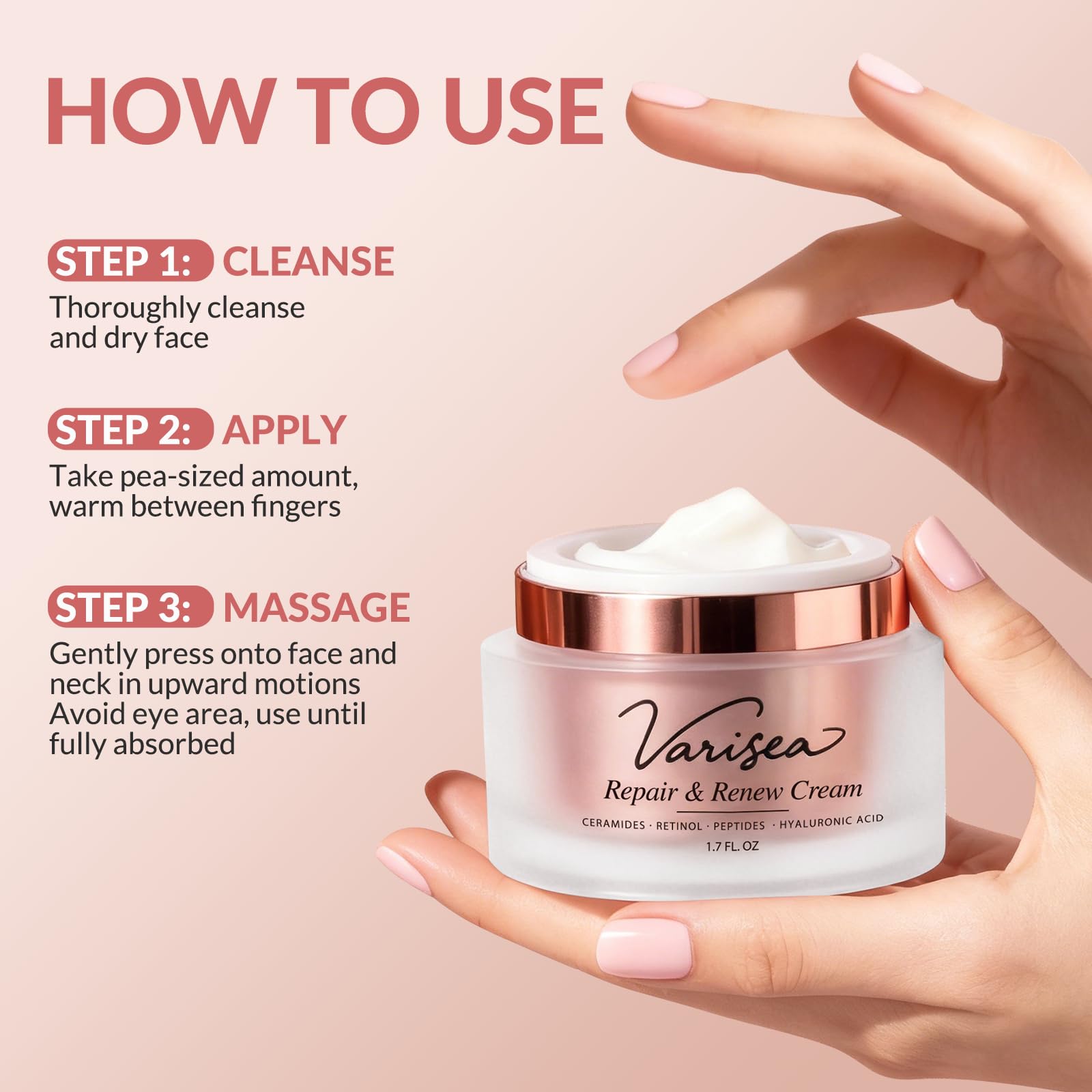 Varisea Reparación y Renovación Crema mejora firmeza y reduce arrugas con retinol y péptidos