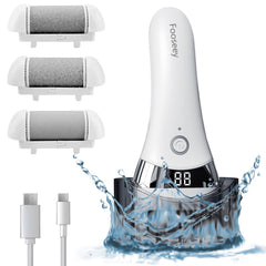 Fooseey exfoliador eléctrico de pies, cabeza-primera para piel seca y áspera.