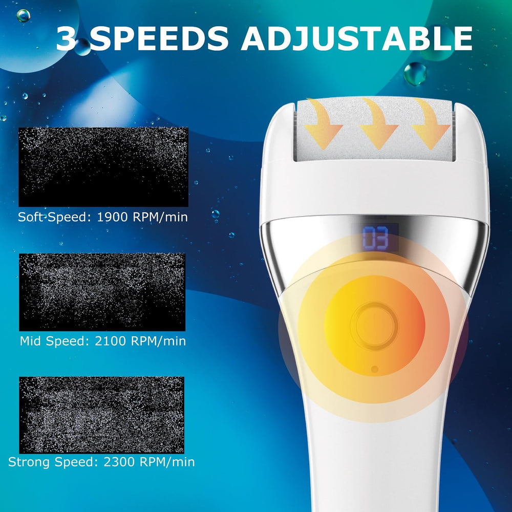Fooseey exfoliador de pies IPX7, resistente al agua para uso en ducha.