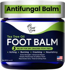 Foot Cure bálsamo para pies con aceite de arbol de te, hidratacion profunda