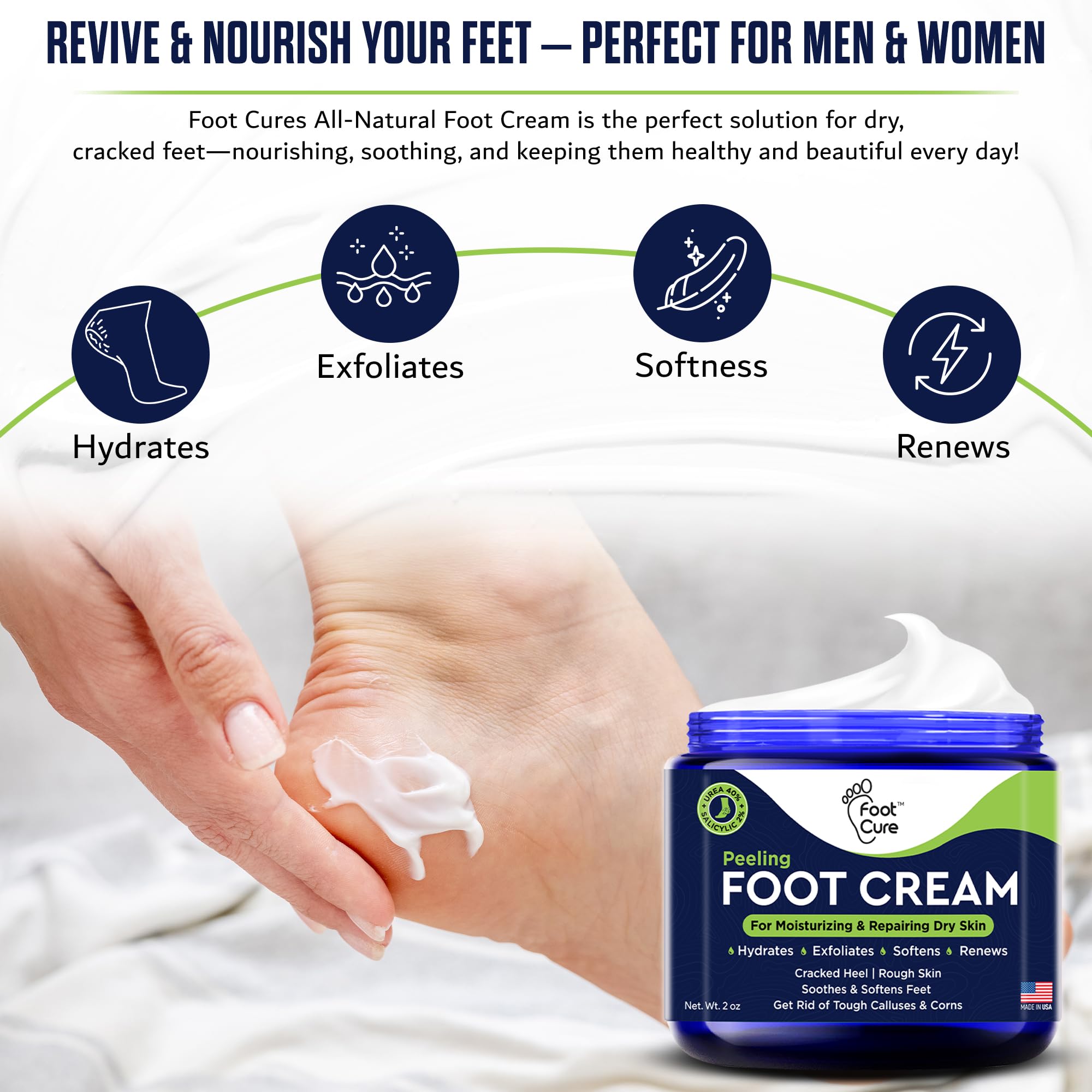 FOOT CURE Crema de Pies, ritual diario de cuidado personal.