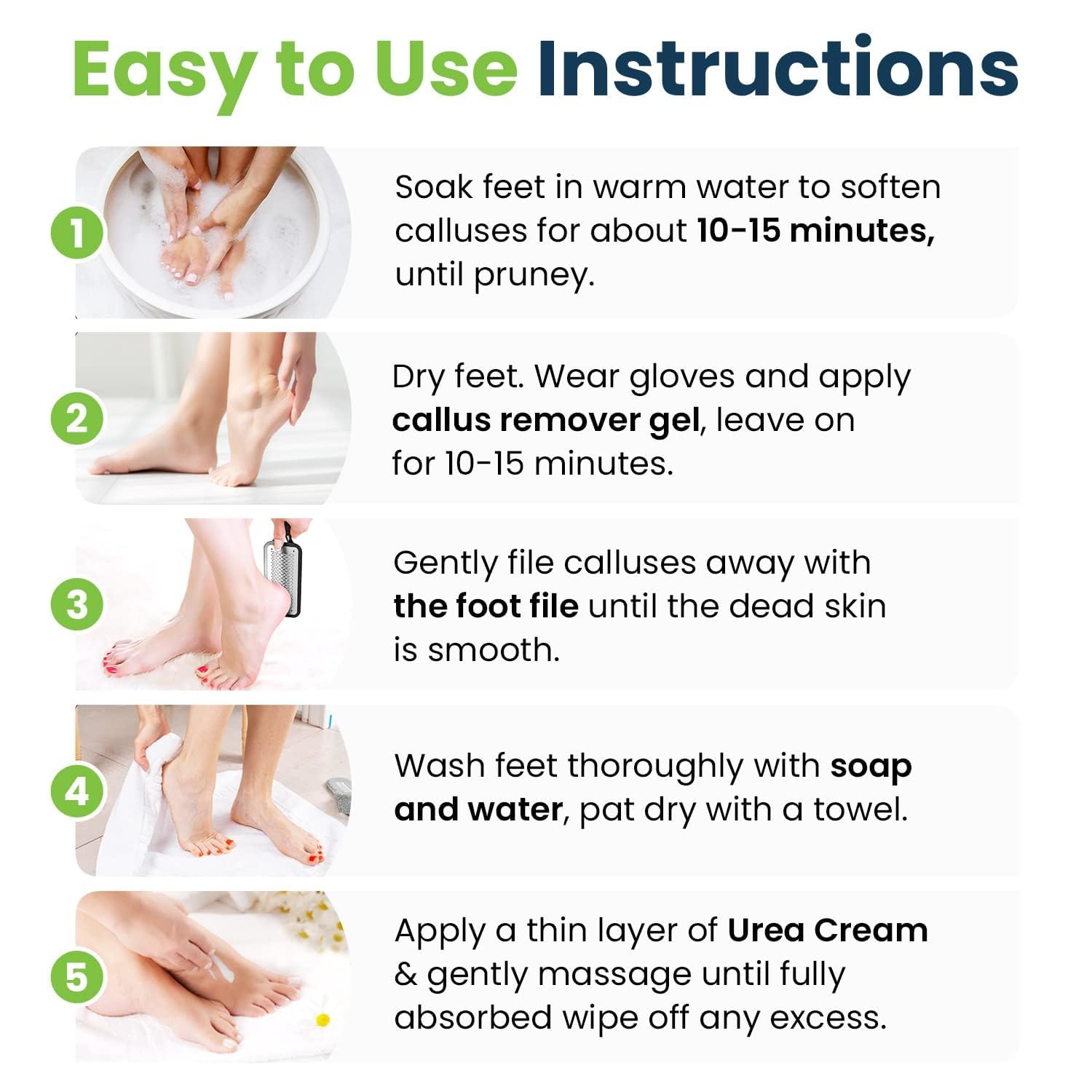 Foot Cure Crema de urea 40% para hidratación de pies.