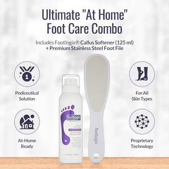 Footlogix lima de pies de doble cara permite eliminar durezas con control