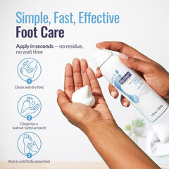 Footlogix Piel Muy Seca: detalle de zonas ásperas de los pies antes/después