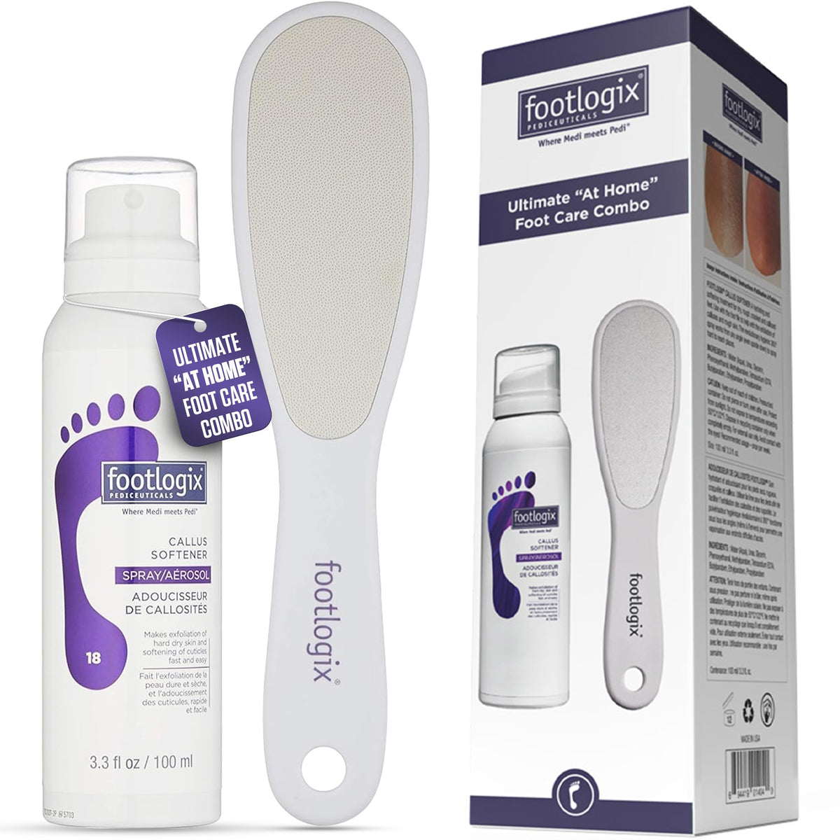 Footlogix spray suavizante de callos para pies facilita la eliminación de durezas
