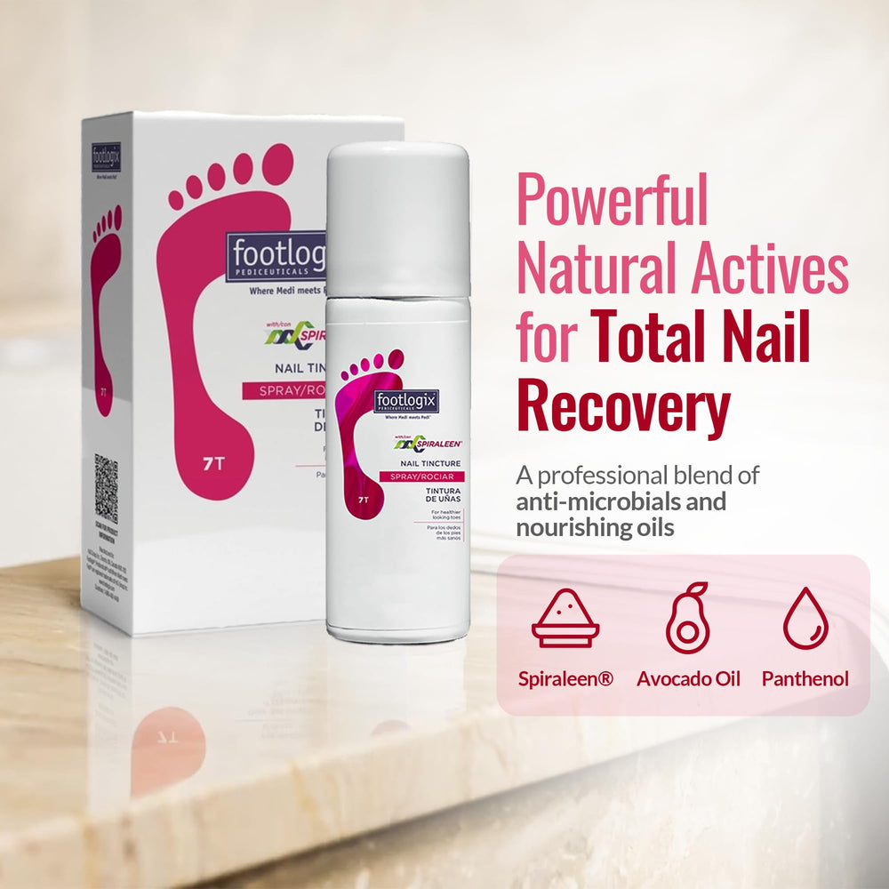 FOOTLOGIX uñas descoloridas cuidado potencial, mejora visual gradual.