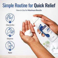 Footlogix urea retiene humedad para una piel más suave y receptiva.