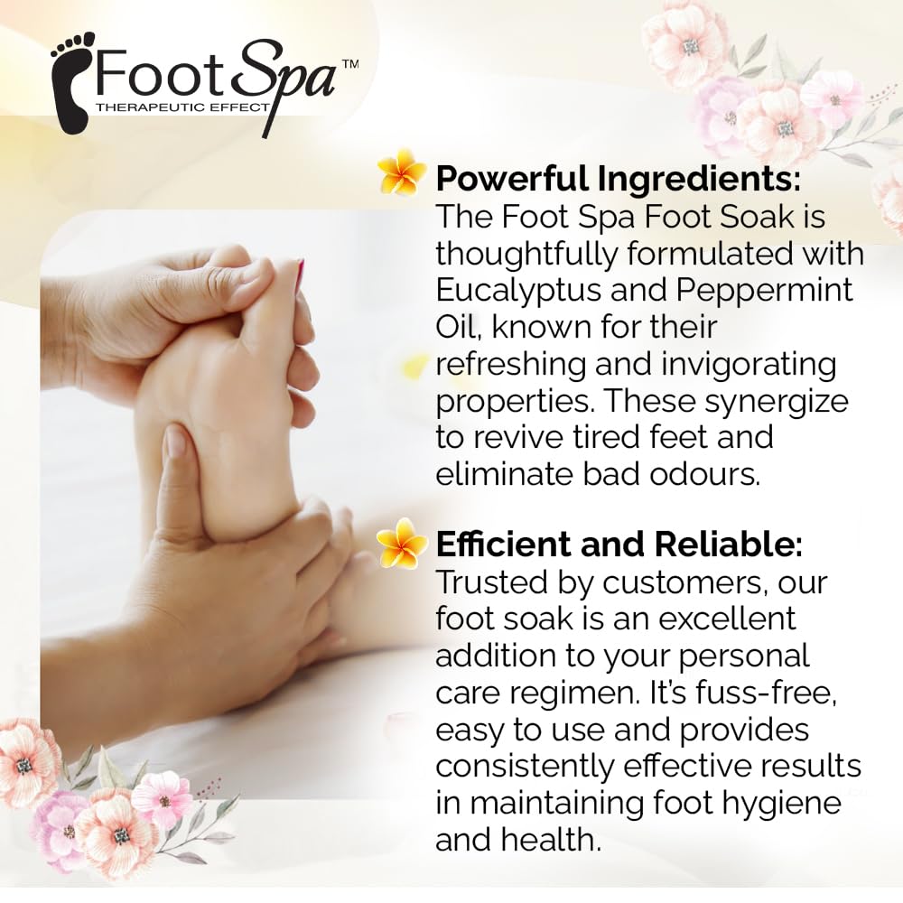 FootSpa nettoyage en profondeur éliminant bactéries et microbes.