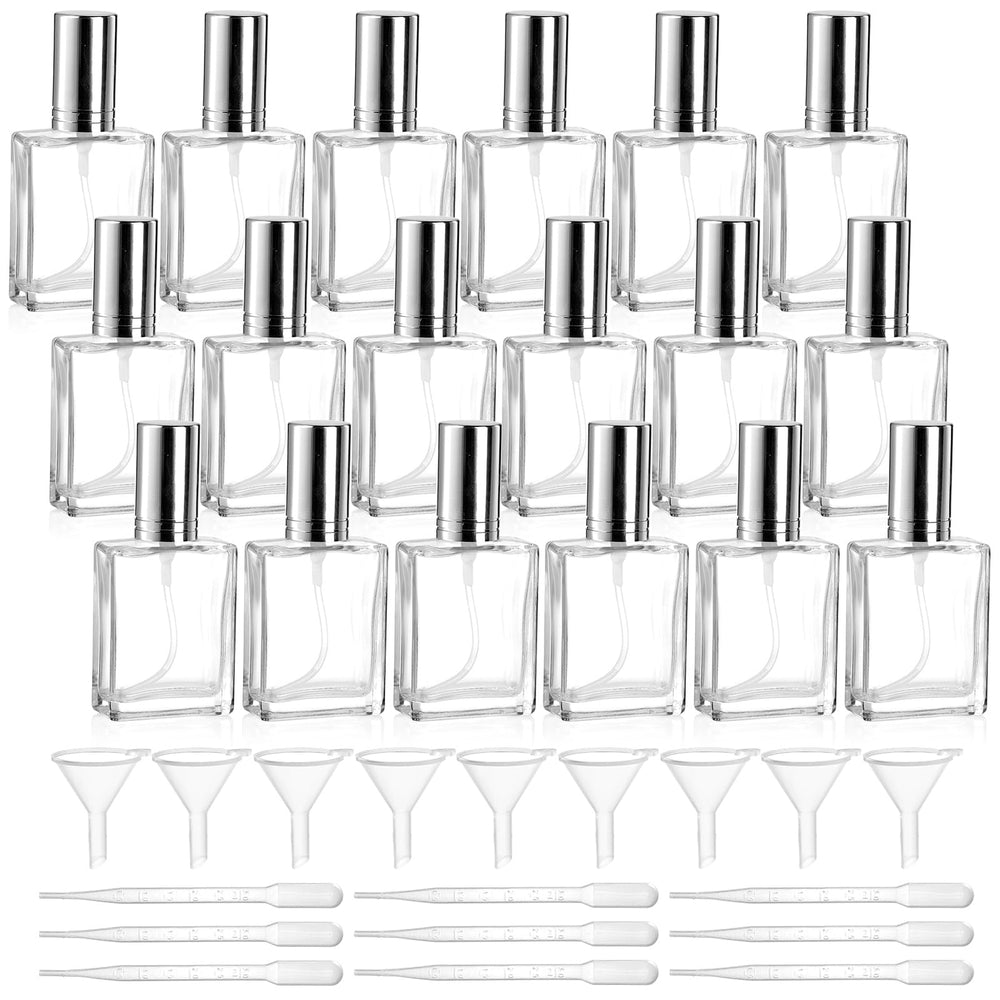 Foraineam botella de vidrio 15 ml con atomizador para perfume, ideal para viajar