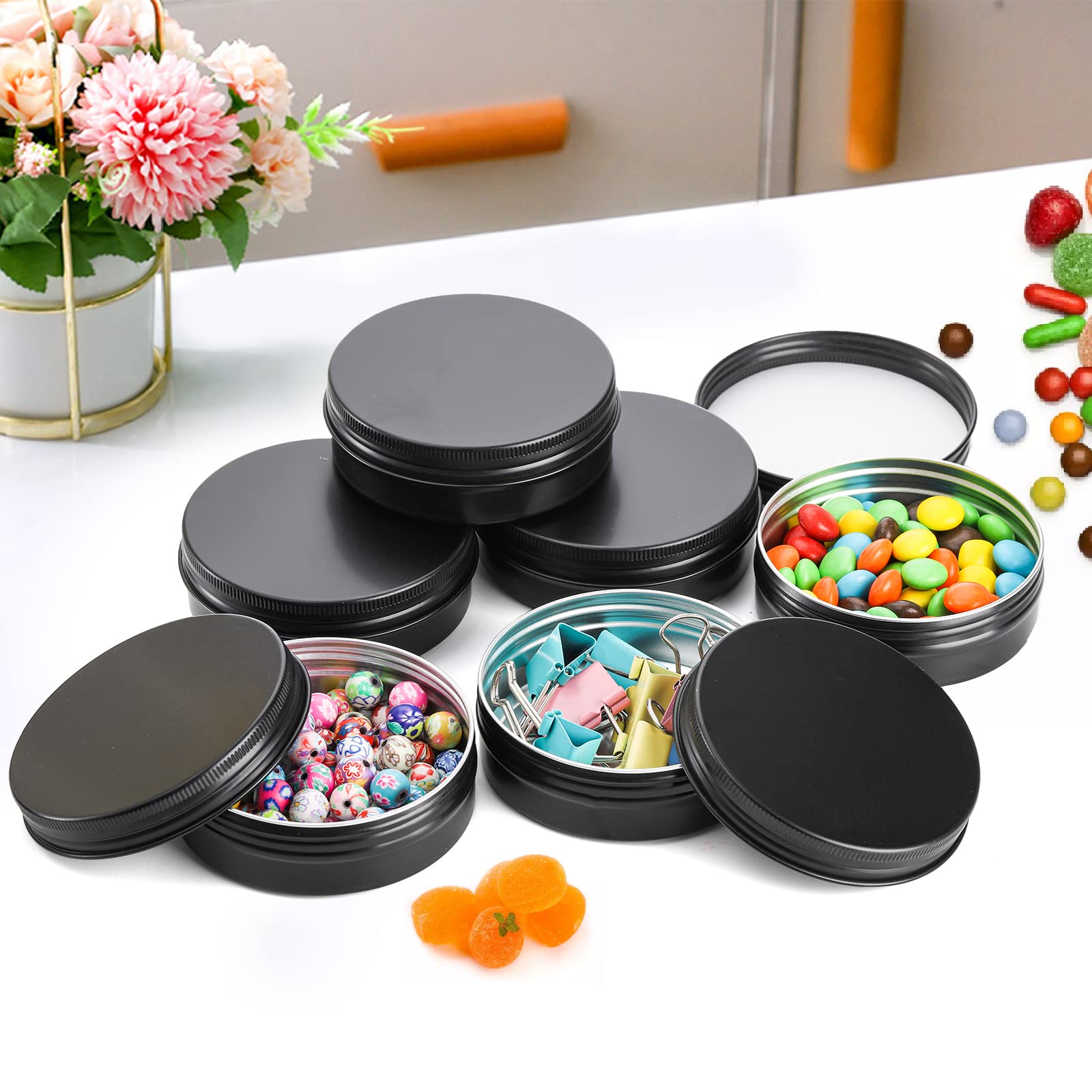 Perles Foraineam dans tin noir mat, rangement propre.