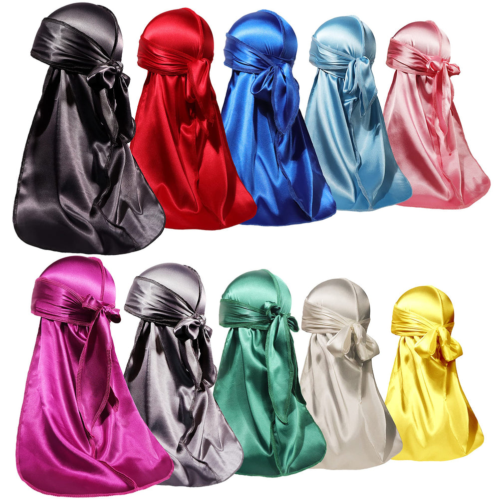 ForceWave turbante satinato, diez colores, ideal para combinar con estilos variados.