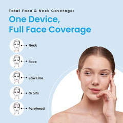 Forchics LiftLab aplica masaje con vibración para relajación facial.
