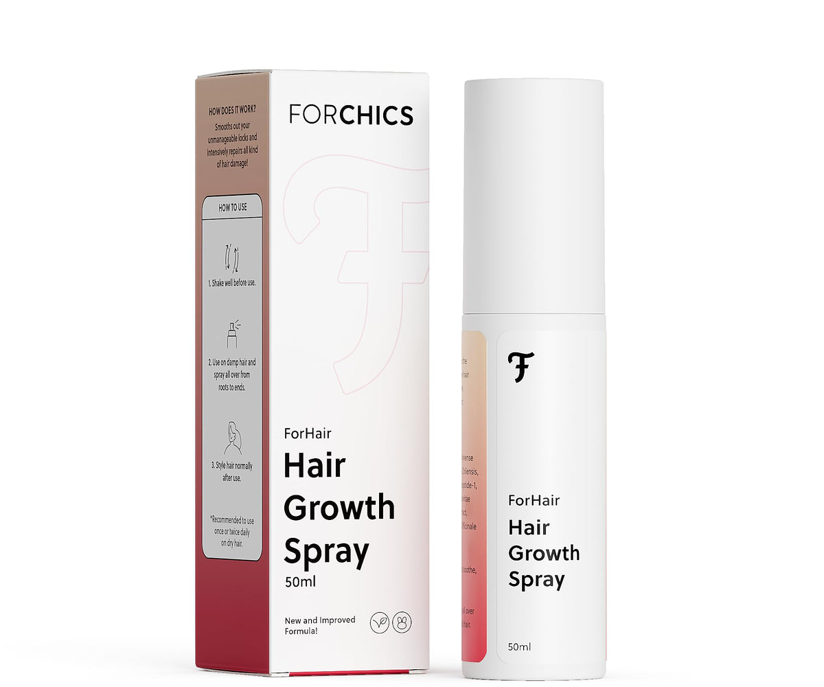 ForChics Serum, crecimiento capilar: botella lista para usar y estimular folículos capilares.