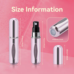forebile atomizador perfume portátil 5ml rosa, perfecto para retoques durante el día