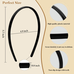forenee diadema con dientes para el cabello, agarre seguro sin tirones.