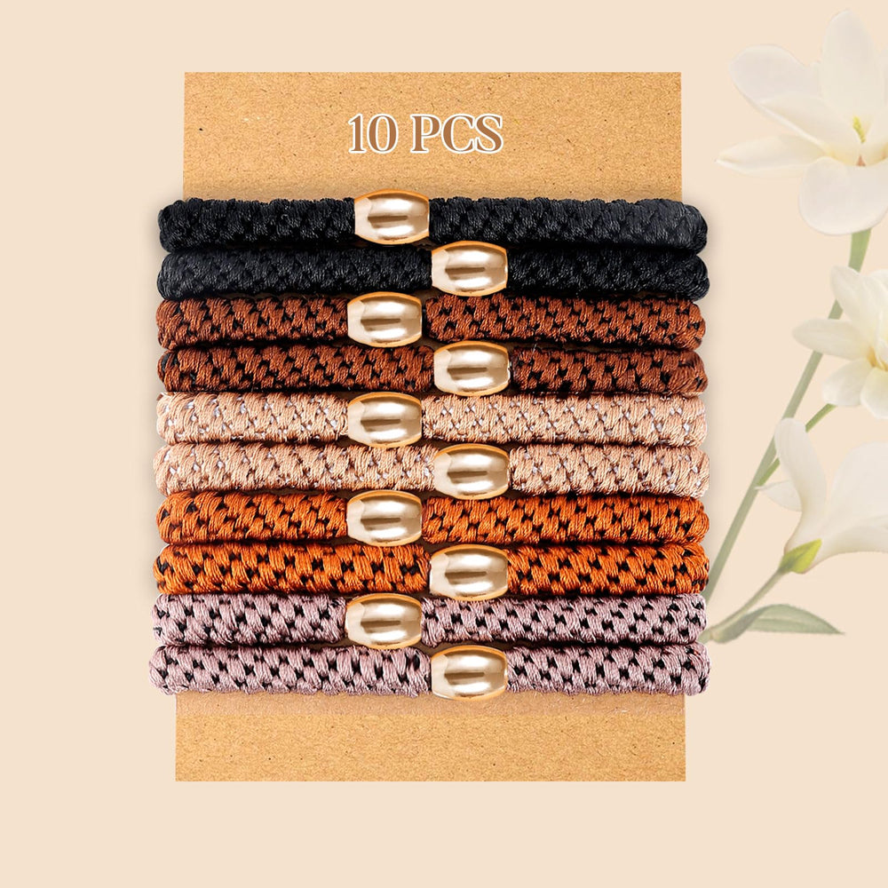 Forenee set de 10 ligas, color neutro para combinar con cualquier look.