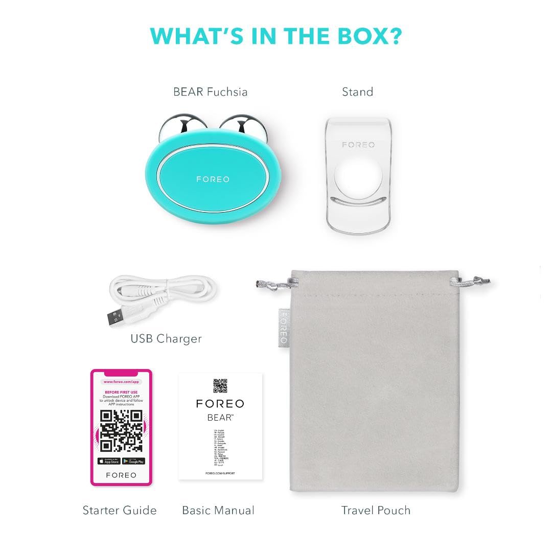 FOREO Bear: batería recargable para hasta 90 usos por carga.