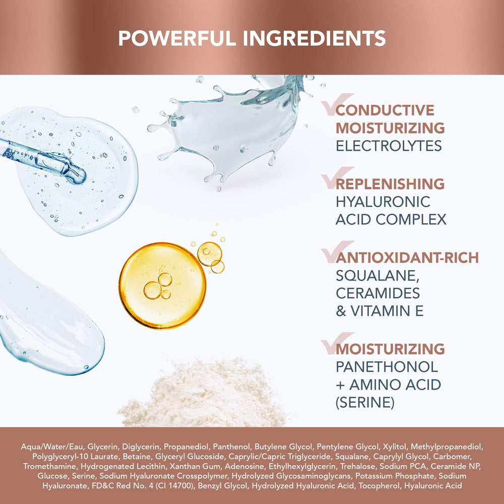 FOREO Serum Supercargado 2.0, conducción microcorriente mejorada para uso seguro.