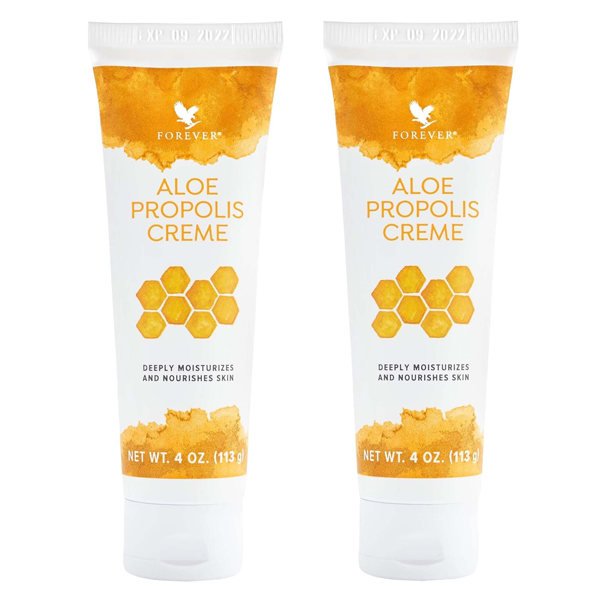 Forever Living Aloe Propolis Creme, envase práctico para hidratación diaria.