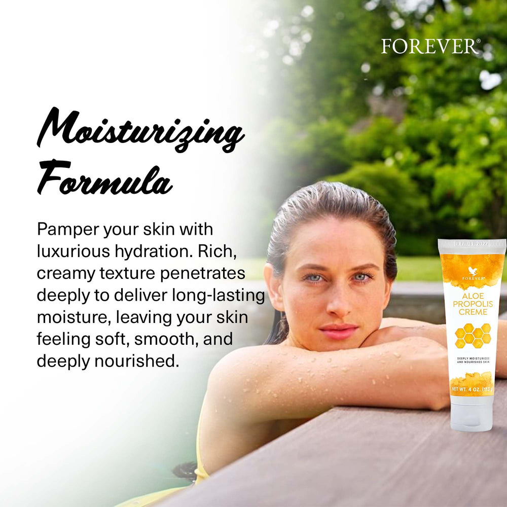 Forever Living Aloe Propolis Creme con vitaminas A, E y C para tono y vitalidad.