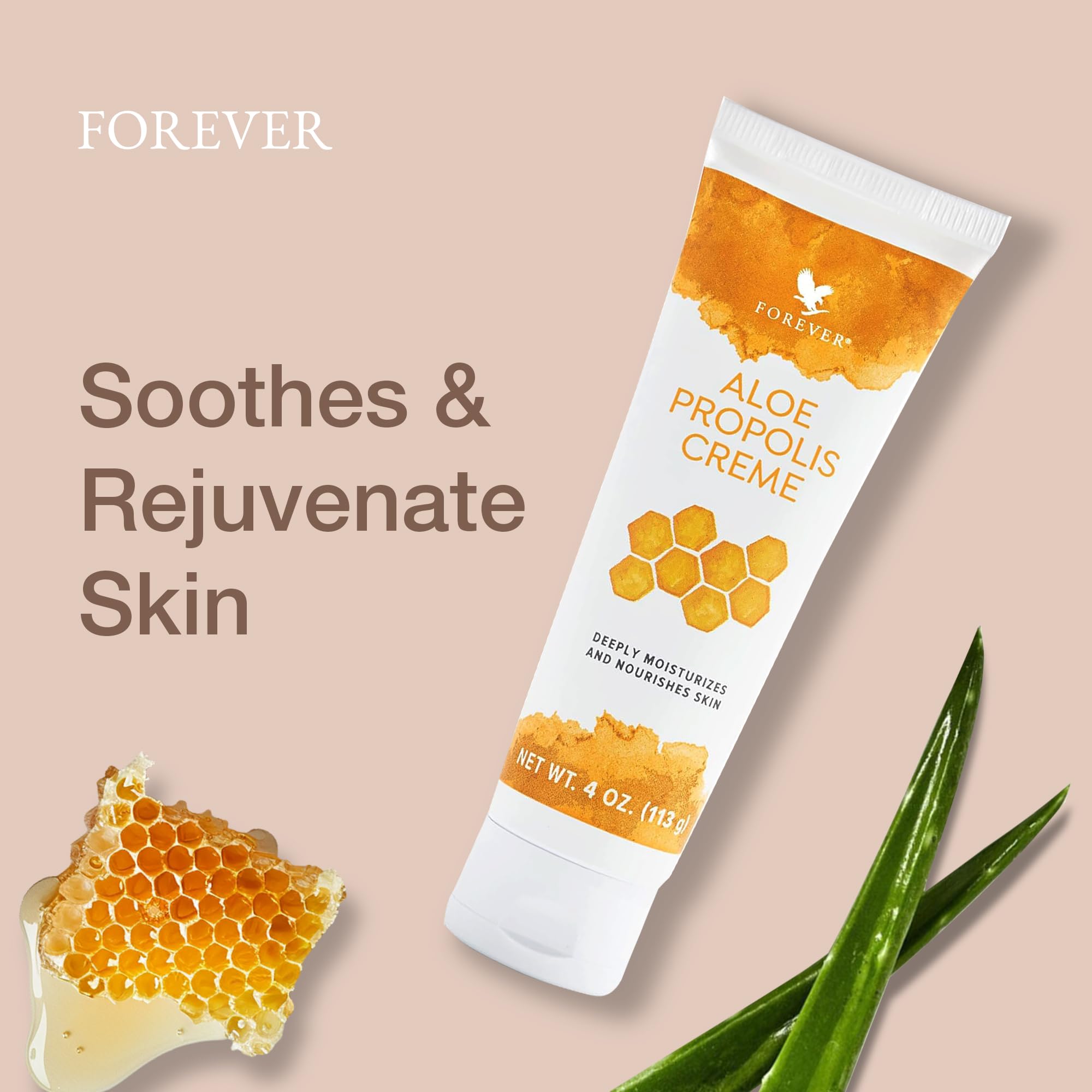 Piel sensible se beneficia con Aloe Propolis Creme de Forever Living.
