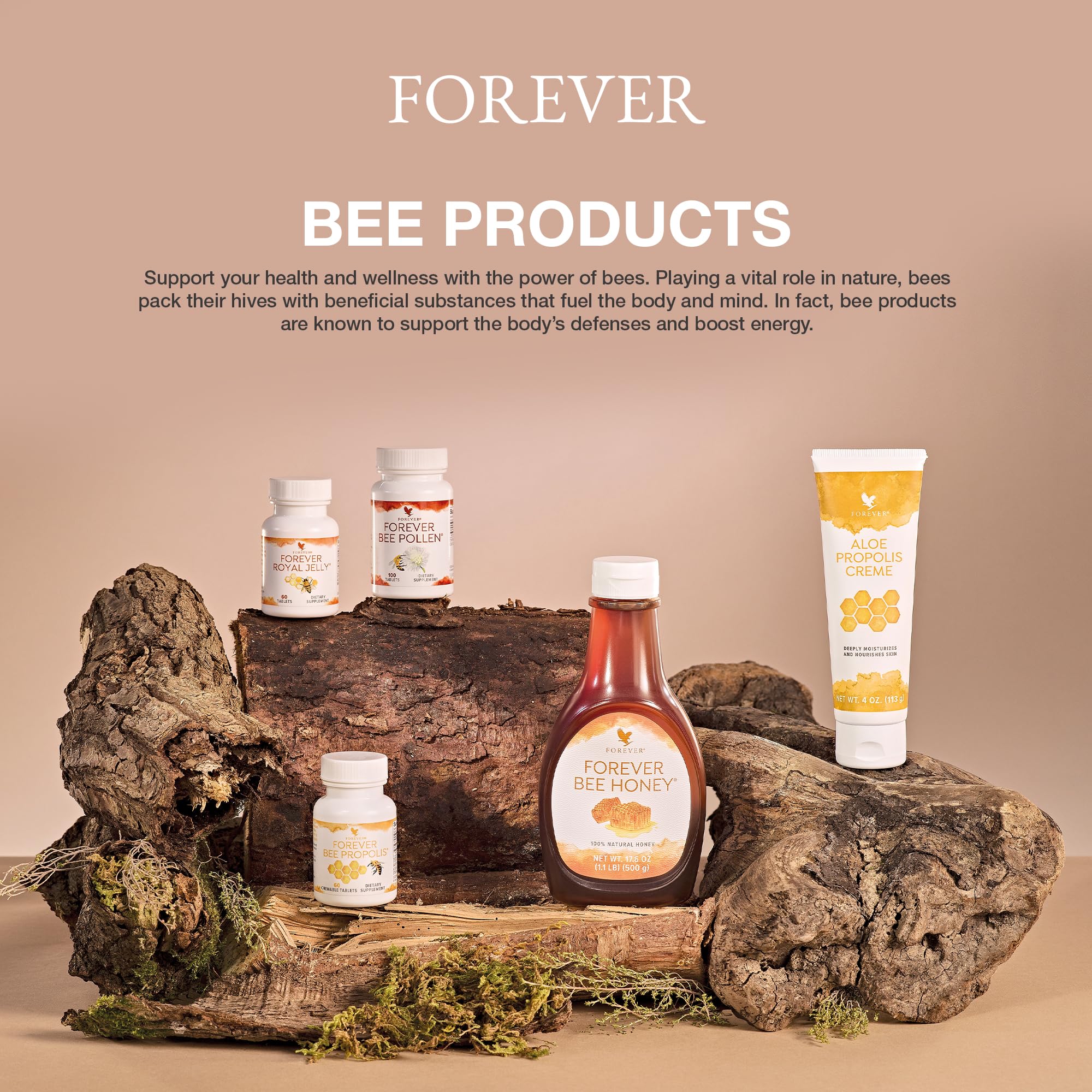 Fórmula vegetariana de Aloe Propolis Creme para piel saludable.