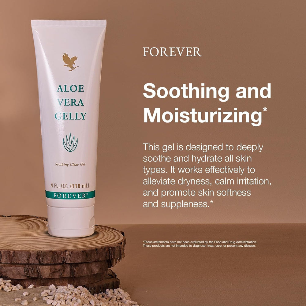 Forever Living Aloe Vera Gelly: aplicación suave sobre la piel para calma e hidratación.