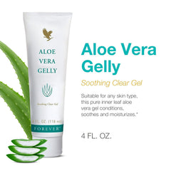 Forever Living Aloe Vera Gelly: textura translúcida que se absorbe sin dejar grasa.