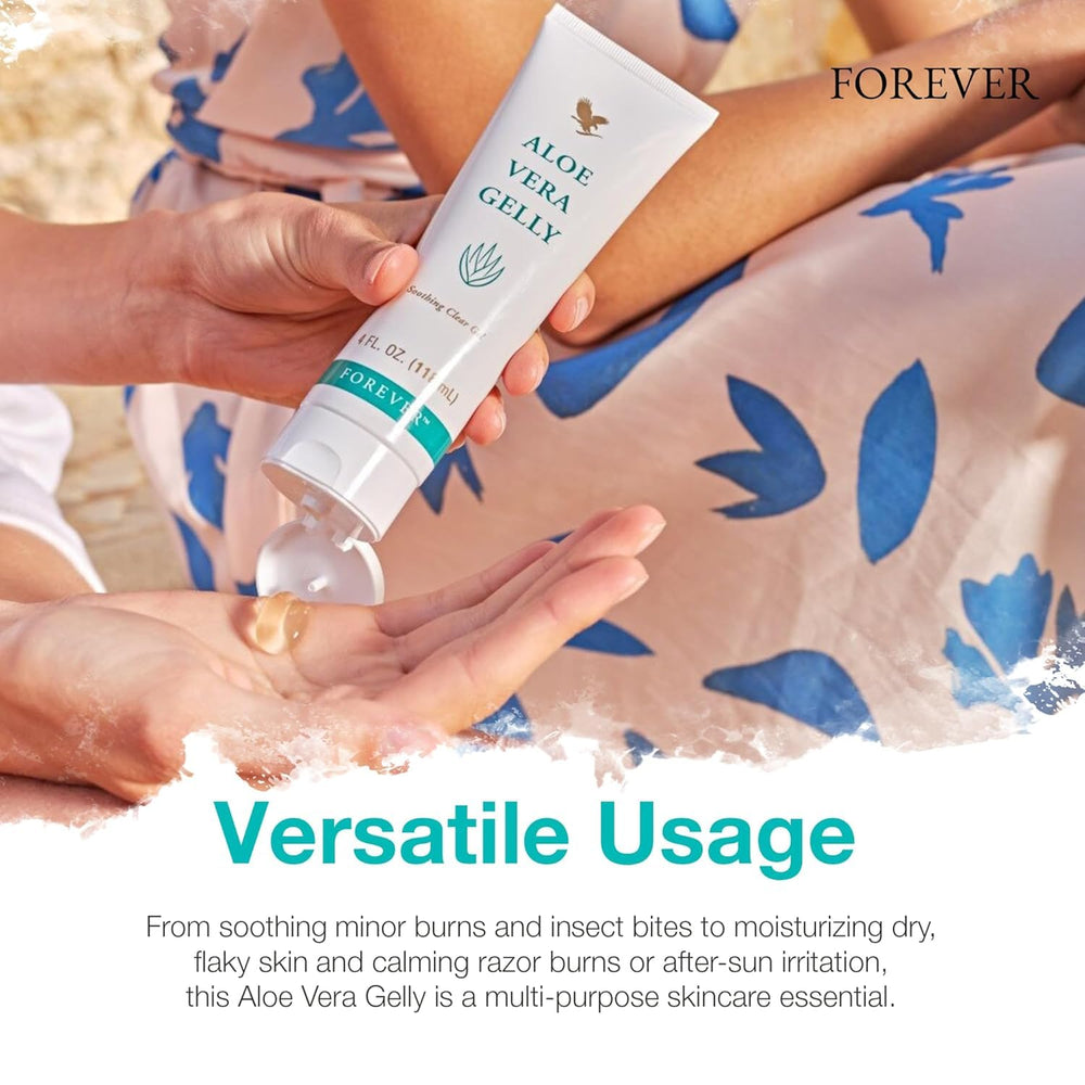 Forever Living Aloe Vera Gelly: uso multiuso para quemaduras leves y picaduras.