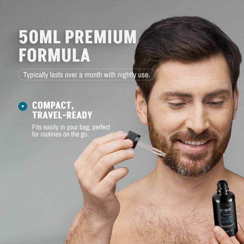FORGE SKIN Sérum nocturne graisse Wagyu : routine masculine pour peau reposée.
