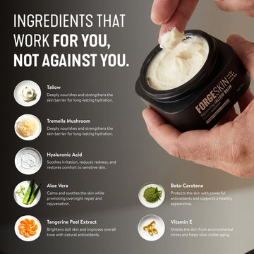 Hydratation longue durée avec Tremella et hyaluronique dans Forge Skin Wrinkle Defense