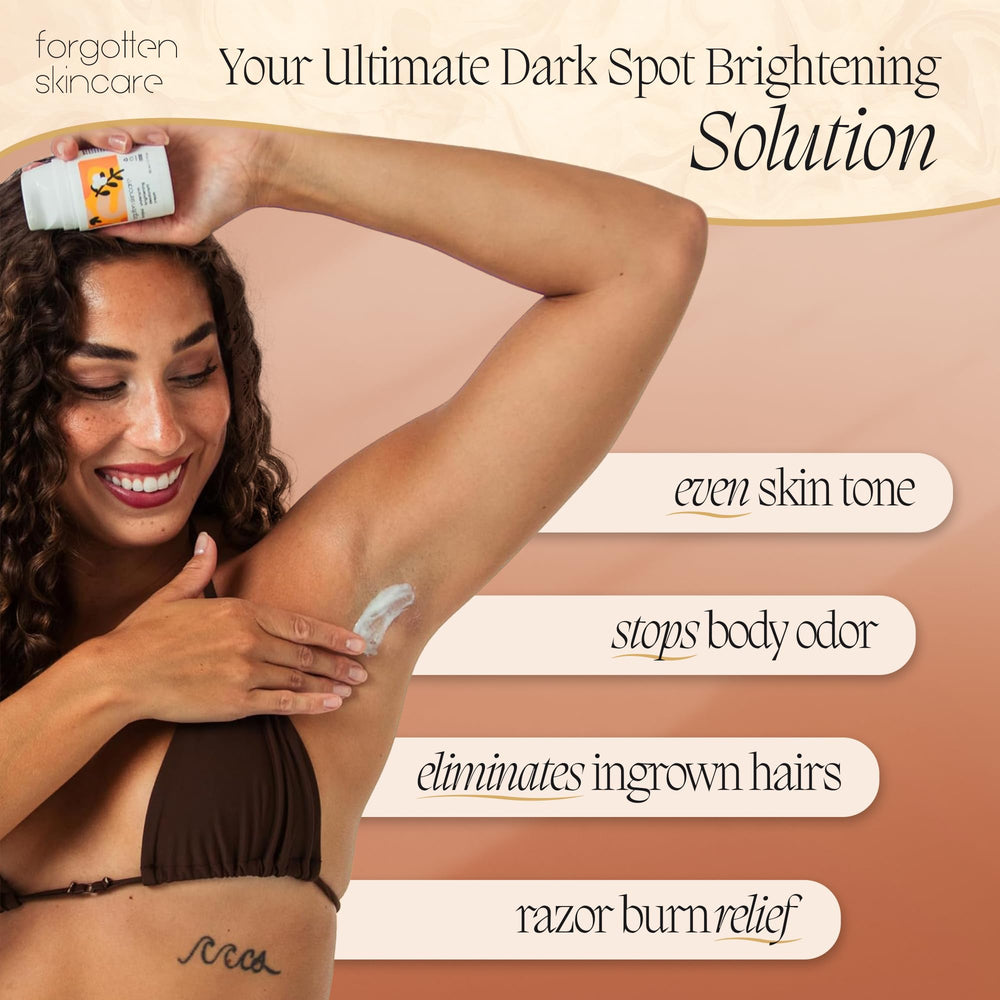 Exfoliación suave con ácido salicílico en Forgotten Skincare para cuidado de axilas.