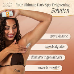 Exfoliación suave con ácido salicílico en Forgotten Skincare para cuidado de axilas.
