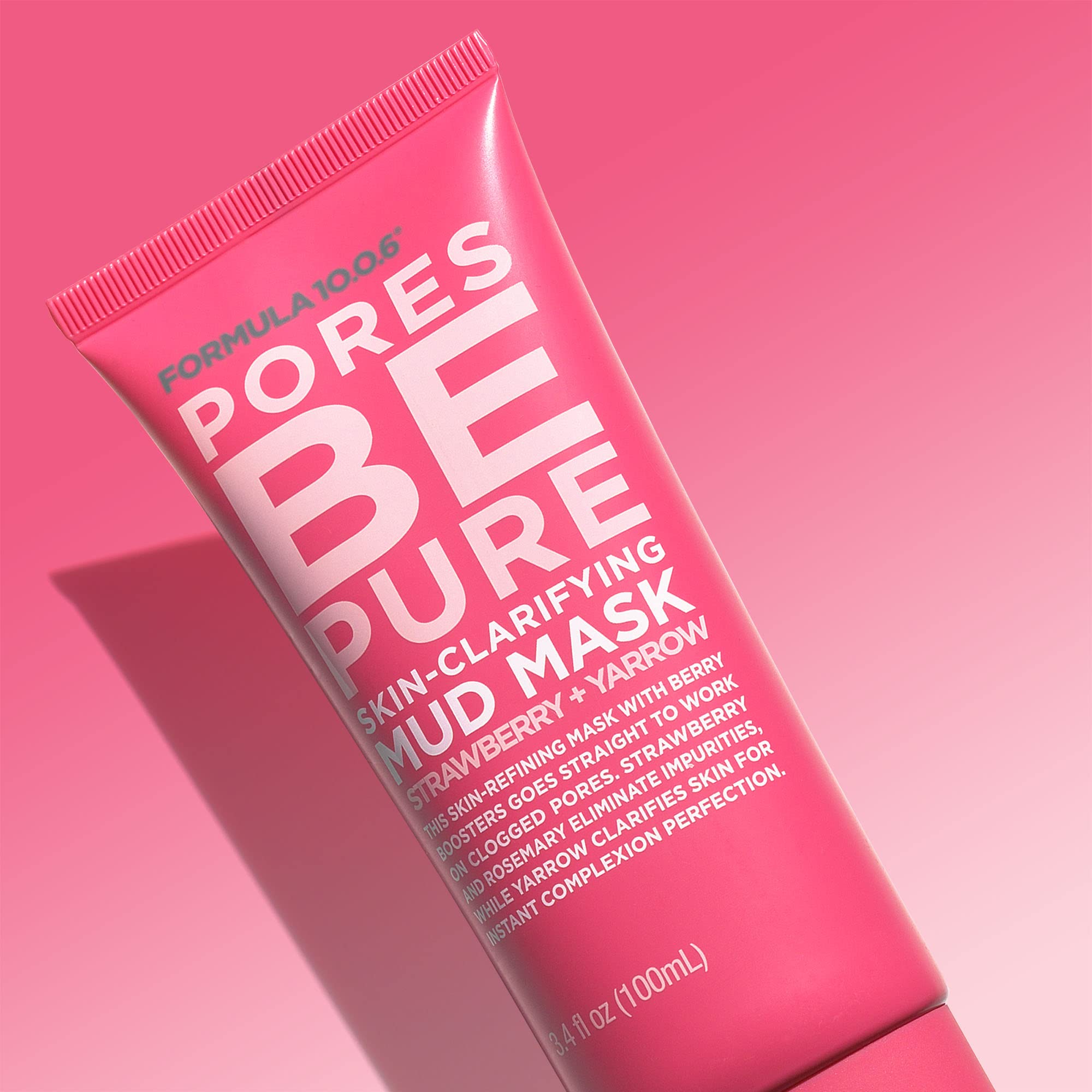 FORMULA 10.0.6 Pores Be Pure: enjuague con agua tibia tras la mascarilla en el rostro.